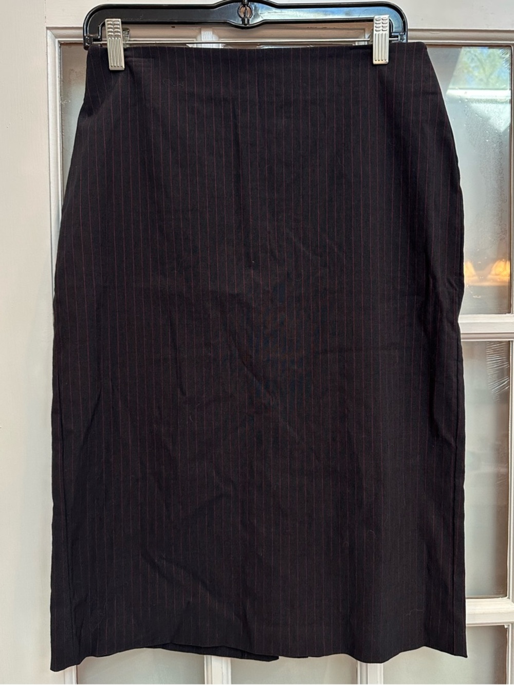 Vintage Betsey Johnson Y2K Retro Pinup Rockabilly Pinstripe Pencil Skirt Size M - Picture 10 of 10